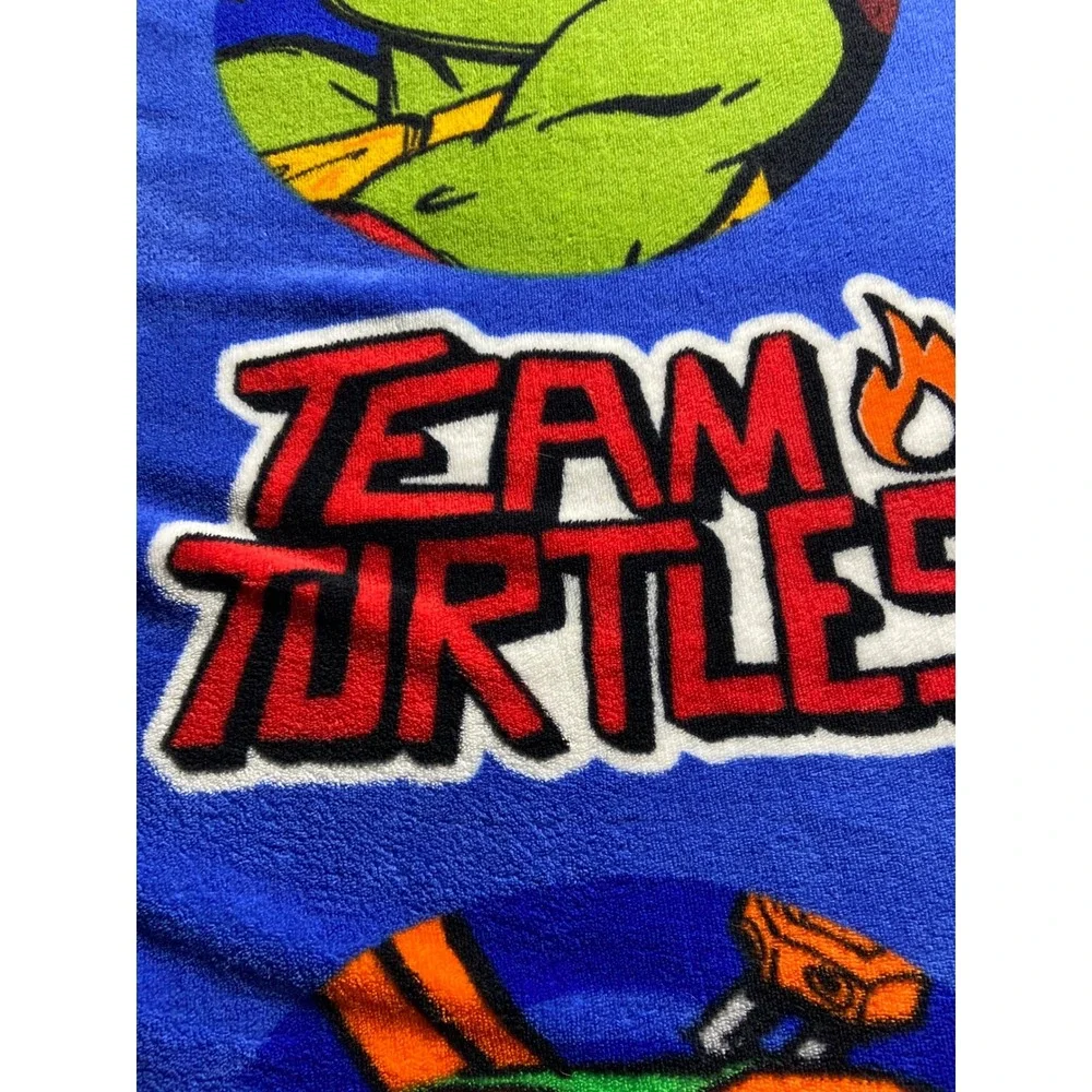 Teenage‎ Mutant Ninja Turtles Mutant Mayhem Blue Plush Throw Blanket 46x60 Kids